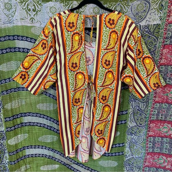 Vintage 1970's Design House Retro Smock Blouse Size Small/ Medium - Picture 8 of 14